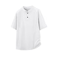 thumbnail image 3 of Men's UPF 50+ Sun Protection Henley Shirts Summer Beach Shirt Short Sleeve Tshirt Fitted T-Shirt Basic Tees Work T Shirt White S, 3 of 6