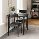 thumbnail image 4 of Juego de Comedor 3 Piezas para 2 Personas, Mesa Cuadrada y 2 Sillas Tapizadas, Diseño Moderno y Ahorrador de Espacio para Cocina, Apartamento o Comedor- Color black, 4 of 8