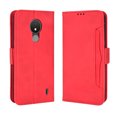 thumbnail image 1 of Case for Nokia C21 Cover Adjustable Detachable Card Holder Magnetic closure Leather Wallet Case - Red, 1 of 5