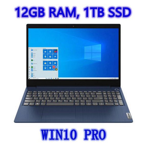 Lenovo IdeaPad 3 15.6" Touch-screen, i3-10110U 12GB RAM 1000GB SSD, Win10 Pro, Blue