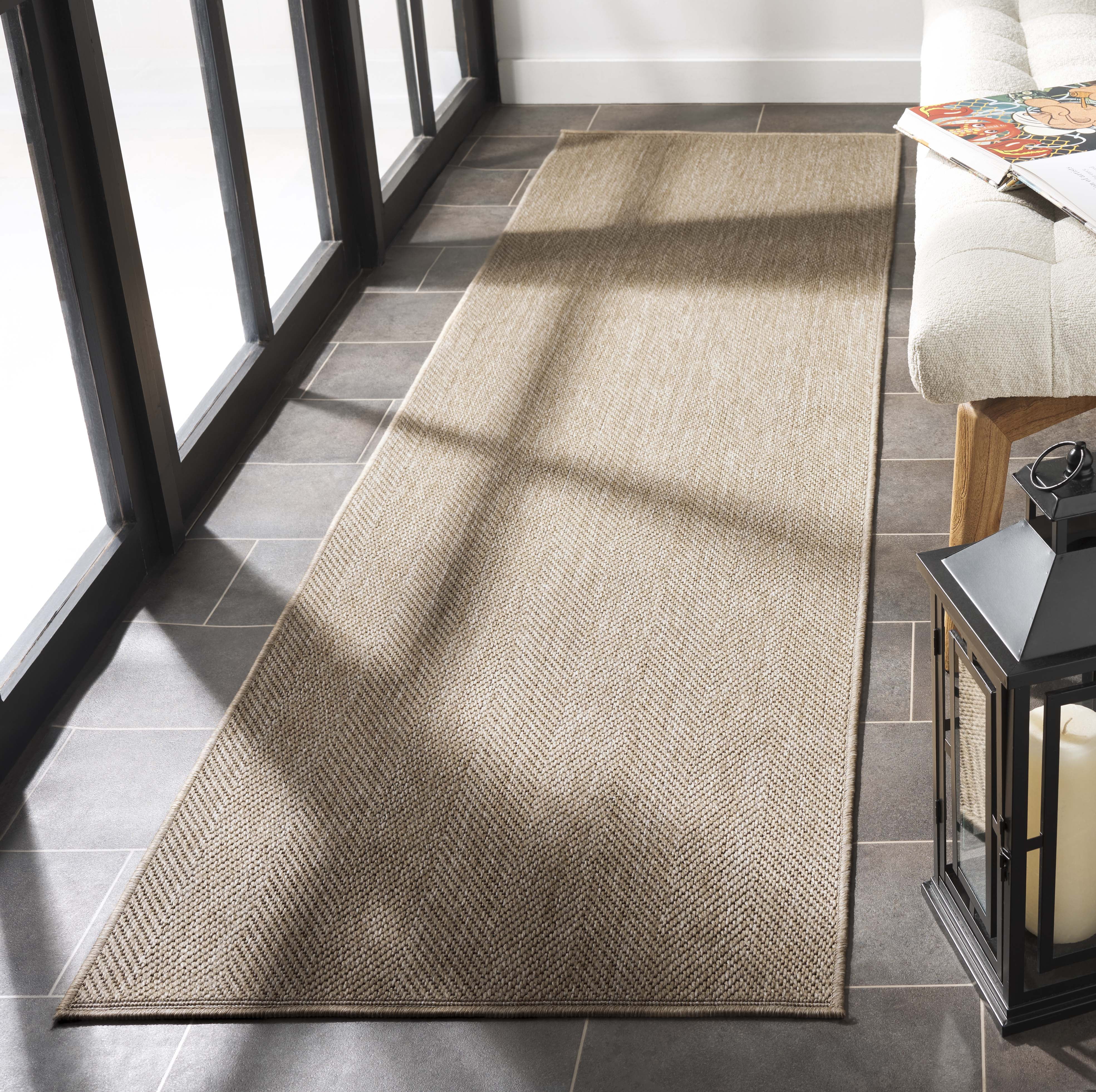 SAFAVIEH Sisal Performance Tendrils Solid Indoor/Outdoor Runner Rug, Natural, 2'2" x 8'