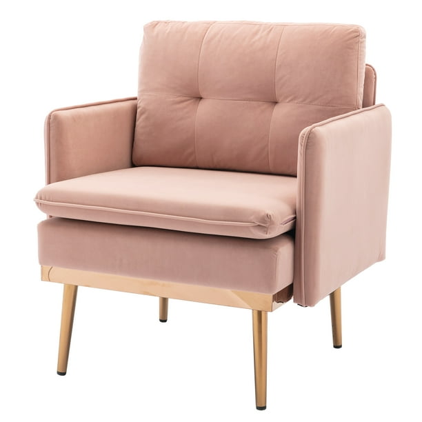 Mid Century Modern Fabric Arm Chairs For Living Room Accent Chair Pink Set Of 1 Com Living Room Chairs Accent Chair Pink, Fabric Arm Chairs