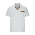 thumbnail image 4 of pstuiky camisetas de manga corta para hombre, Camiseta deportiva de manga corta con cuello redondo y botones degradados a rayas para hombre camisas casuales para hombre xxl, 4 of 6