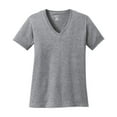 thumbnail image 4 of Port & Company Ladies Core Cotton V-Neck T-Shirt Athletic Heather Large, 4 of 5
