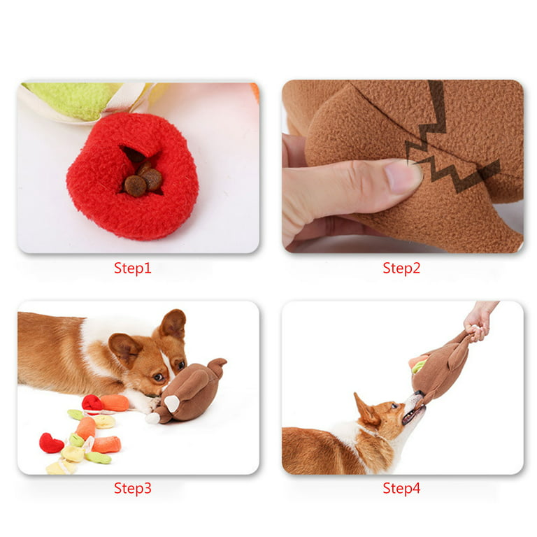 Plush Chew Toy Croissant Food Interactive Toy Squeak Snuffle Dog Toys  Snuffle Foraging Instinct Training Puppy Toy For Cats And - AliExpress