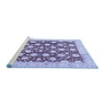 thumbnail image 2 of Ahgly Company Machine Washable Indoor Square Abstract Blue Modern Area Rugs, 3' Square, 2 of 4