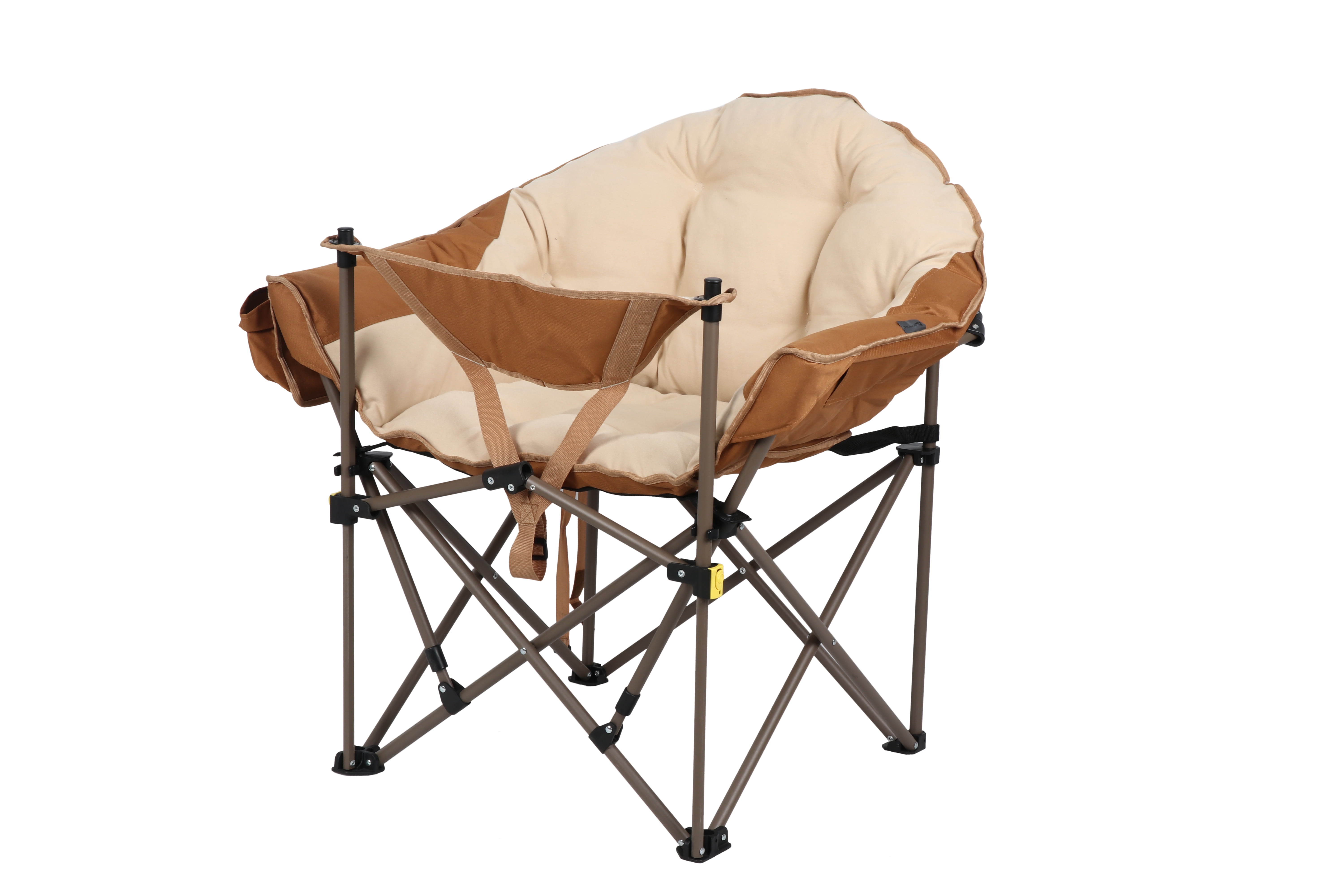 Ozark Trail Club Chair with Adjustable Footrest, Beige, Adult