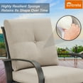 thumbnail image 4 of Ulax Furniture 3 Pieces Outdoor/Indoor Aluminum Patio Conversation Set with Sunbrella Cushioned, Swivel Club Chairs & Side Table, 4 of 10