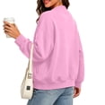 thumbnail image 5 of XPMWRP Women's Oversized Open Front Fleece Cardigan, V-Neck Long Sleeve Coat with Pockets, Casual Lounge Outerwear Pink XL, 5 of 9