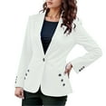 thumbnail image 2 of Casual Blazers for Women 2025 Long Sleeve Notch Lapel Collar Button Slim Fit Business Casual Work Office Jacket, 2 of 6