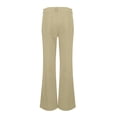 thumbnail image 6 of Business Casual Pants for Women, Audhol Pants for Women Wide Leg Flare Pants for Women Double Button Mid Waist Pants Trendy Fashion Casual Pants Casual Pants Women Khaki L, 6 of 6