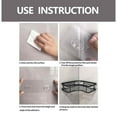 thumbnail image 5 of Solución de almacenamiento duradera para baño y cocina, ganchos adhesivos para estantes de esquina, paquete de 5, sujeción fuerte, 5 of 5