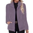 thumbnail image 2 of Aimik Women's Ribbed Knit Full Zip Up Cardigan Sweater Cozy Chunky Fleece Jacket with Pockets Casual Outerwear, 2 of 5