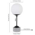 thumbnail image 5 of UrbanPro Table Lamp with Globe Shade in Concete and Matte Black, 5 of 9