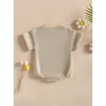 thumbnail image 4 of Bagilaanoe Newborn Baby Girl Boy Rompers Short Sleeve Bodysuits 6M 12M 18M 24M Infant Casual One Piece Short Jumpsuit, 4 of 8