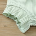 thumbnail image 4 of Yutk Toddler Kids Girls Ribbed Strapless Tops Tee Ruffles Shorts Outfits White, 4 of 8