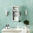 thumbnail image 3 of Zenna Home Frameless Mirror Rectangle Steel Medicine Cabinet, 16" x 26", Recessed or Surface-Mount, 3 of 5