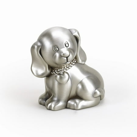 - Pewter Finish Puppy Bank-gm9099