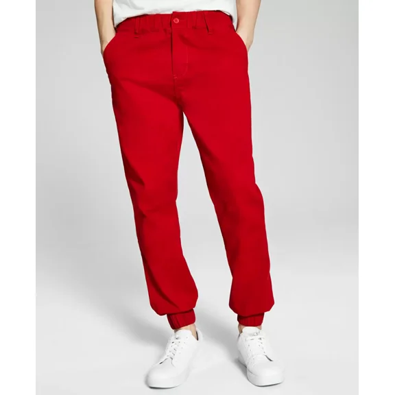 And Now This Men’s Button-Front Jogger Pants, Red, XX-Large