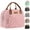 Pink, variant on Lunch Bag for Woman Man Adults with Front Pocket Insulated Lunch Tote Lunch Box Container for Work Picnic or Travel(Black)