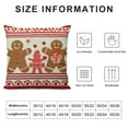 thumbnail image 5 of Nawypu  Throw Pillow Covers Red and White Candy Cane Gingerbread Man Square Home Decorative Cushion Covers Pillowcases for Outdoor Bed Sofa Bar Wedding Couch Family, 5 of 5