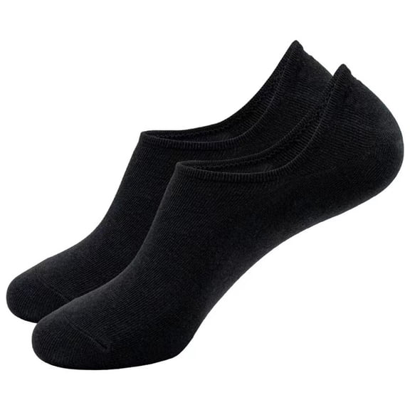 Black Socks No Show Socks for Women Women's Cotton Socks Non Slip Socks