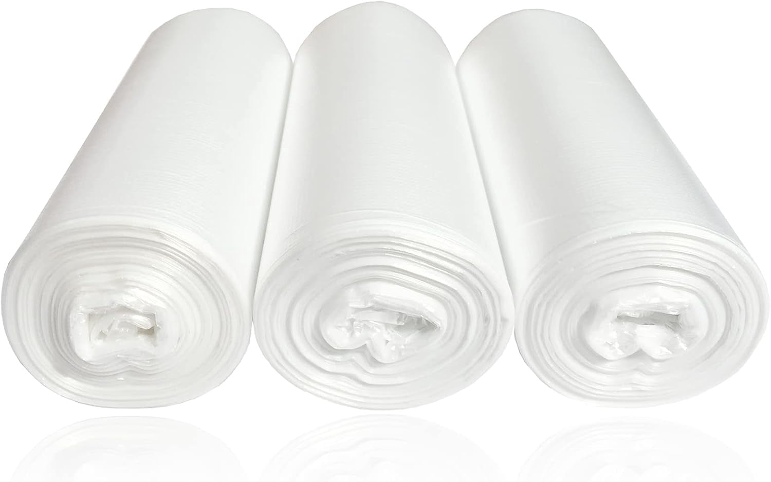PrimeCook Shop 10 Gallon Trash Bags - 18 Micron Ultra Thick Strong Clear Medium Size Garbage Bin Liners for Office Kitchen, Fit 8-10 Gallon, 90 Count