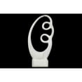 thumbnail image 1 of Abstract Ceramic Sculpture With Marbleized Streaks Design On Base, White, 1 of 1