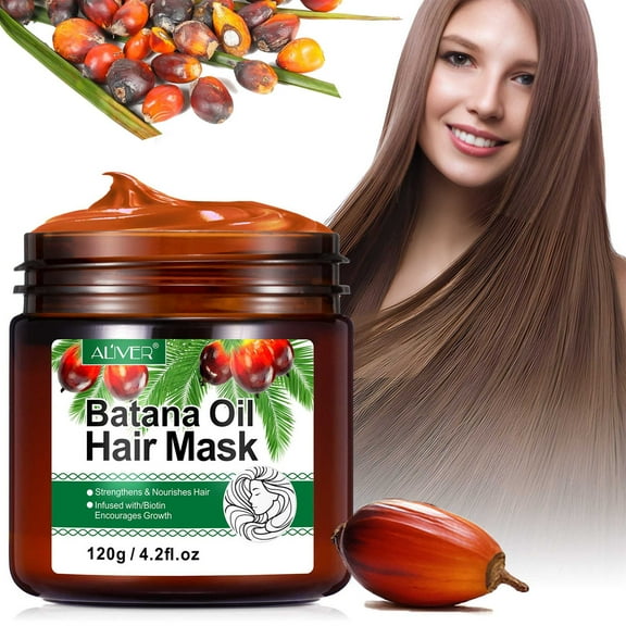 Aliver Batana Hair Mask 120g/4.2floz for All Hair Types - Riched in Fatty Acids & Vitamin E - Deep Hydration