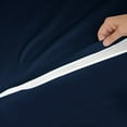 thumbnail image 6 of 6 Piece Zipper Sheet Set, California King Size 8 Inch Deep Pocket, 800 TC, Solid Navy Blue Color., 6 of 9