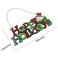 thumbnail image 2 of Letrero de madera familiar de Navidad, dibujos animados de Papá Noel, muñeco de nieve, decoración colgante de pared para puerta de casa, letrero de Feliz Navidad, colgante de decoración del hogar, 2 of 8