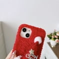 thumbnail image 3 of Plush Case for Apple iPhone 13 Pro Max, Cute 3D Christmas Hat Case Soft Faux Lambswool Cover Fashion Shockproof Cover Cartoon Case Girl Furry Phone Cover for iPhone 13 Pro Max, Red, 3 of 10
