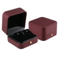 thumbnail image 3 of Unique Bargains 1Pc Earrings Box Jewelry Display Stand Earrings Organizer Case Plastic Gift Box for Wedding Red, 3 of 7