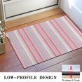 thumbnail image 3 of Pink and Green Striped Pattern Door Rugs,Washable Non Slip Door Mats Indoor,Decorative Door Mats,Entry Mat Indoor for Entrance,Bedroom,Kitchen,Bathroom,16"x24", 3 of 6
