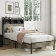 thumbnail image 4 of Bed frame single bed type, with storage space at the head of the bed and a charging station in the middle, 4 of 8