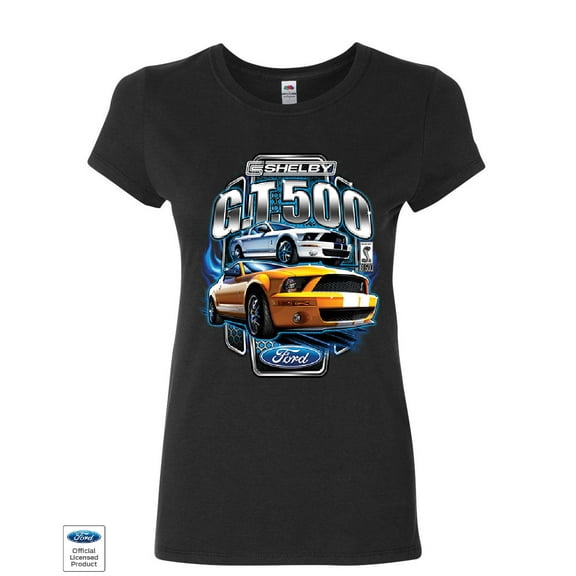 Tee Hunt Shelby GT500 Ford Performance Women's T-Shirt Ford Mustang Cobra Racing Shirt