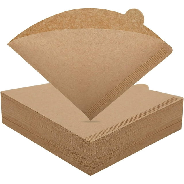 EcoNesxp Compatible Sheets V60 Brown Coffee Filter Disposable Coffee Filter Cones 100 Sheets 4 Cups