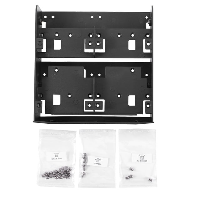 2X Disque Dur Conversion Rack Standard 5,25 Pouces Dispositif Est Livré avec 2,5 Pouces / 3,5 Pouces HDD Vis de Montage