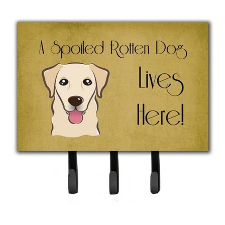 Golden Retriever Spoiled Dog Lives Here Leash & Key Holder