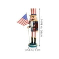thumbnail image 3 of WEUVEB Patriotic Wooden Nutcracker Multi-Color Holiday Decoration Festive Home for Christmas and Seasonal Decor, 3 of 8