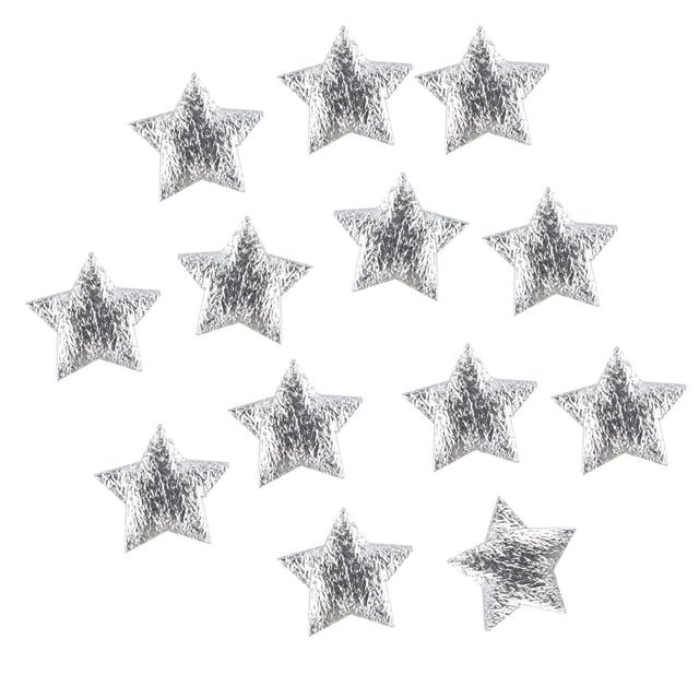 Home Star Gold Confetti Five Pointed Silver Christmas Decoration Cloth Ornament Set for Festive Holiday Party 100PCS