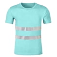 thumbnail image 4 of Gunia High Visibility Shirts For Men Lightweight Hi Vis Reflective Construction Work T Shirt Breathable Shirt Tops Men T Shirts Sky Blue L, 4 of 5