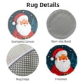 thumbnail image 3 of Latch Hook Rug Kit Christmas Santa Claus Stamped Handmade Round Shape Carpet Crochet Yarn Craft DIY Hook and Latch Door Mat Tapestry for Christmas Home Floor Decor 50x50cm(3), 3 of 7