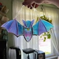 thumbnail image 6 of Halloween Decorations Indoor Outdoor - Bat Ornament - Halloween Bat Stained Glass Suncatcher Window Hanging Acrylic Wall Art Suncatcher Decoration Festival Colorful Bat 1Pc, 6 of 8