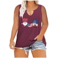 thumbnail image 1 of Birdeem Débardeur d'Été Oversize pour Femmes, Imprimé, à Col en V, Sans Manches, T-Shirt, Hauts Grande Taille, 1 of 7