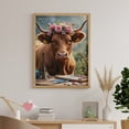 thumbnail image 6 of Diamond Art Kits for Adults, Cow With Flower Crown Painting Set 5D Diamond Painting Kits for Adults Beginners, DIY Full Drill Diamond Painting, Gem Art and Crafts 12x16, 6 of 7