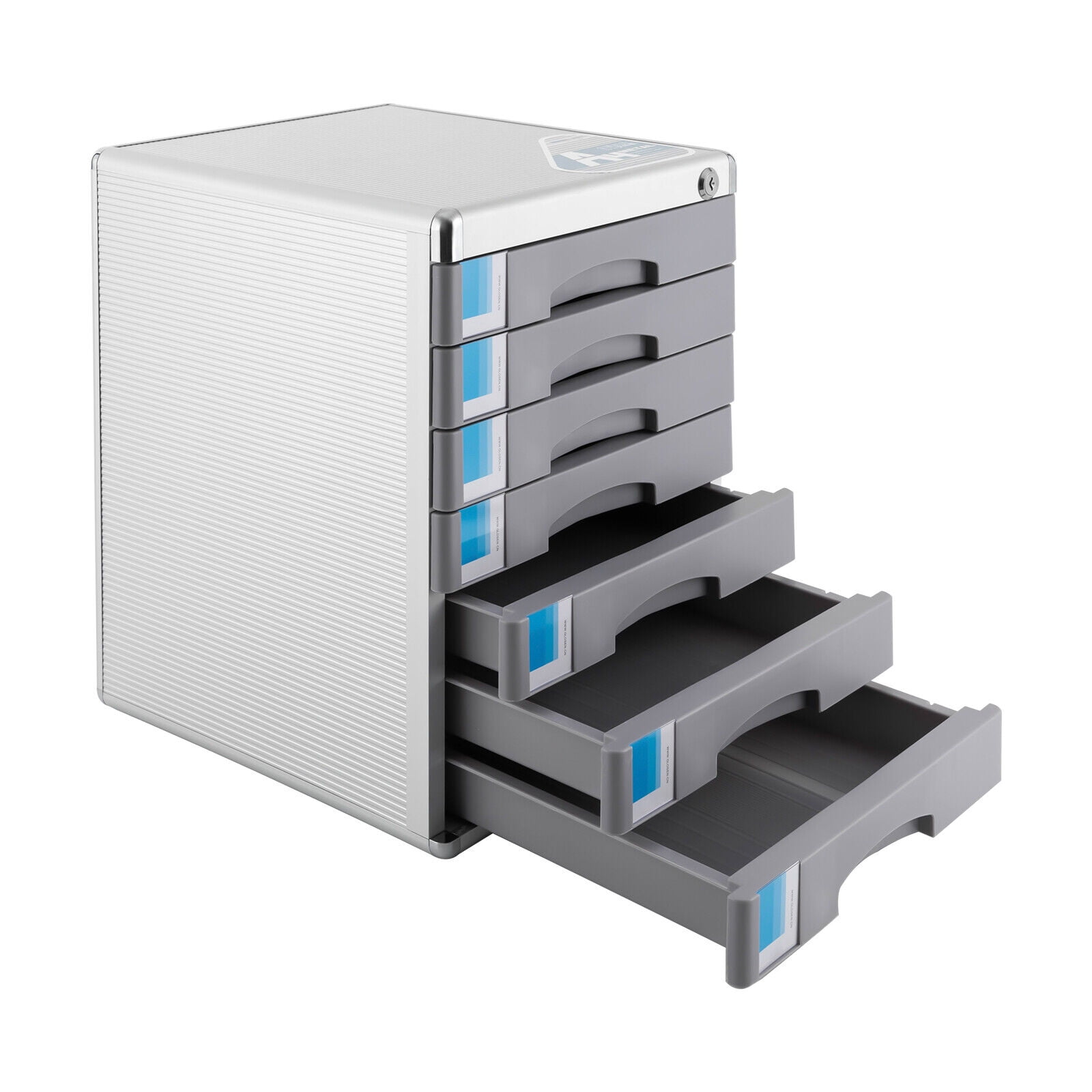 Miumaeov 7 Tier Drawers Organizer Desktop File Sorter Storage Cabient Office Filling Cabient with Lock