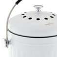 thumbnail image 4 of RED FACTOR Premium Compost Bin for Kitchen Countertop - Stainless Steel Food Waste Bucket with Innovative Dual Filter Technology - Includes Spare Filters (White, 1.3 Gallon), 4 of 15