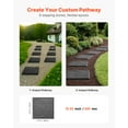 thumbnail image 6 of VEVOR Garden Stepping Stones, 8Pcs 15.5 x 15.5 in, Decorative Stepping Stones with Stakes, Weather-Resistant Plastic Pathway Pavers, Smooth Surface, Outdoor Walkway for Lawn Patio Landscape, Grey, 6 of 9