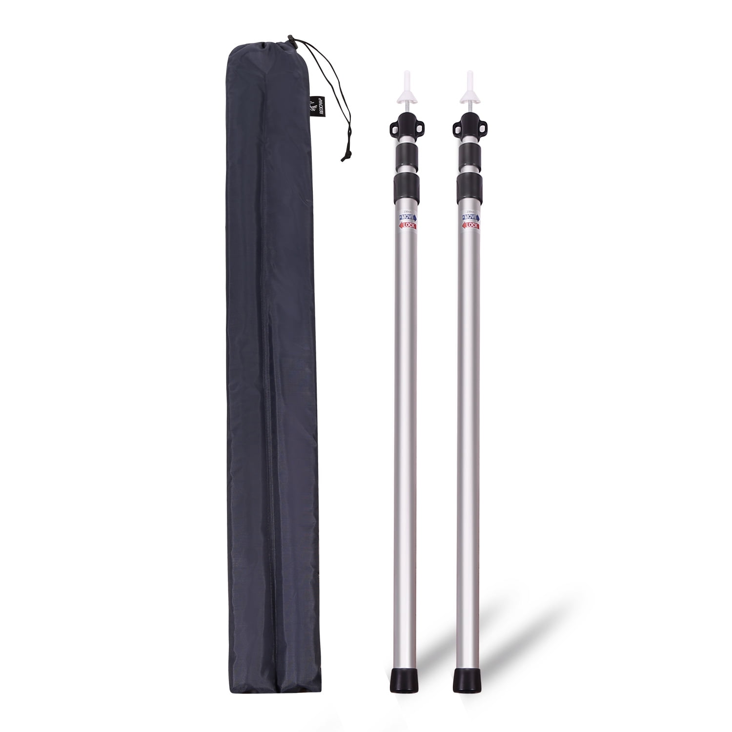 Telescopic top tent pole